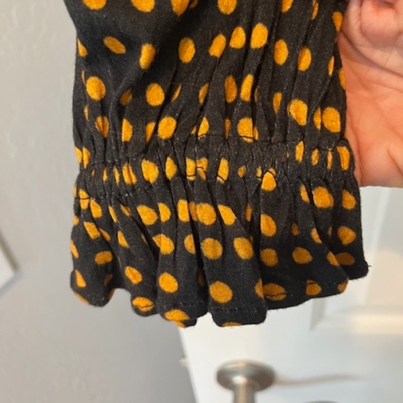 Bl^nk London Cheetah Cat Print Long Sleeve Top Sz S Boho Peasant Whimsical - Picture 7 of 13